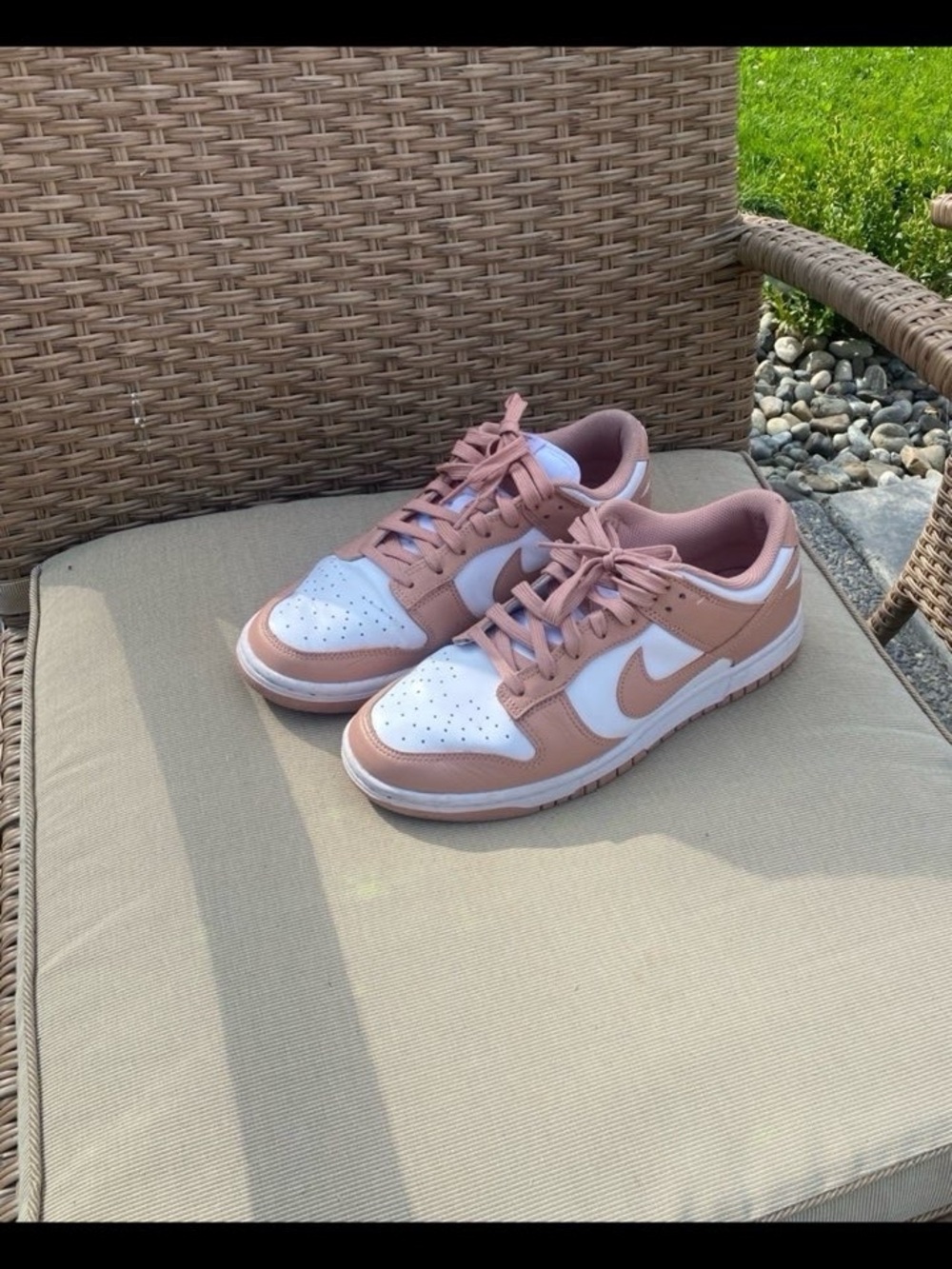 Nike Women’s Low-Top Sneakers in Dusty Rose and White